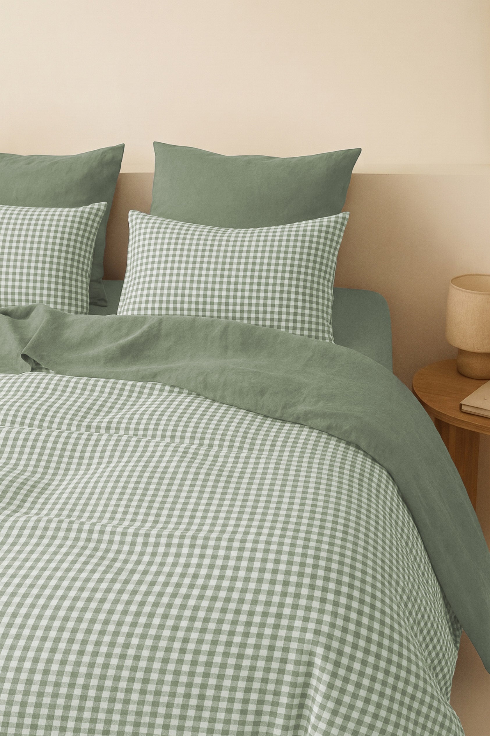 Lunas - Pillowcase (X2) - Washed Cotton - Celadon Green