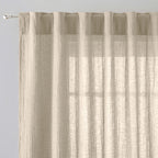 Alma - Tab-Top Curtain - Cotton Gauze - Light Beige