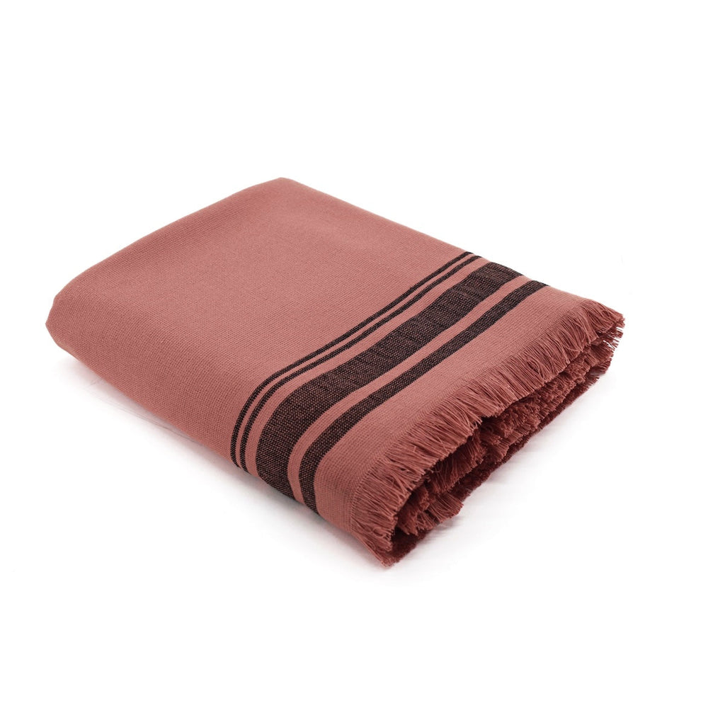 Faro - Fouta Eponge - Terracotta/Noir