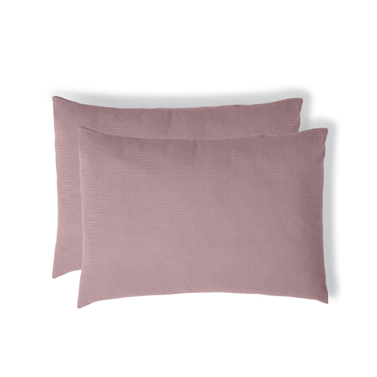 Alma - Taie D'Oreiller (X2) - Gaze De Coton - Bois De Rose