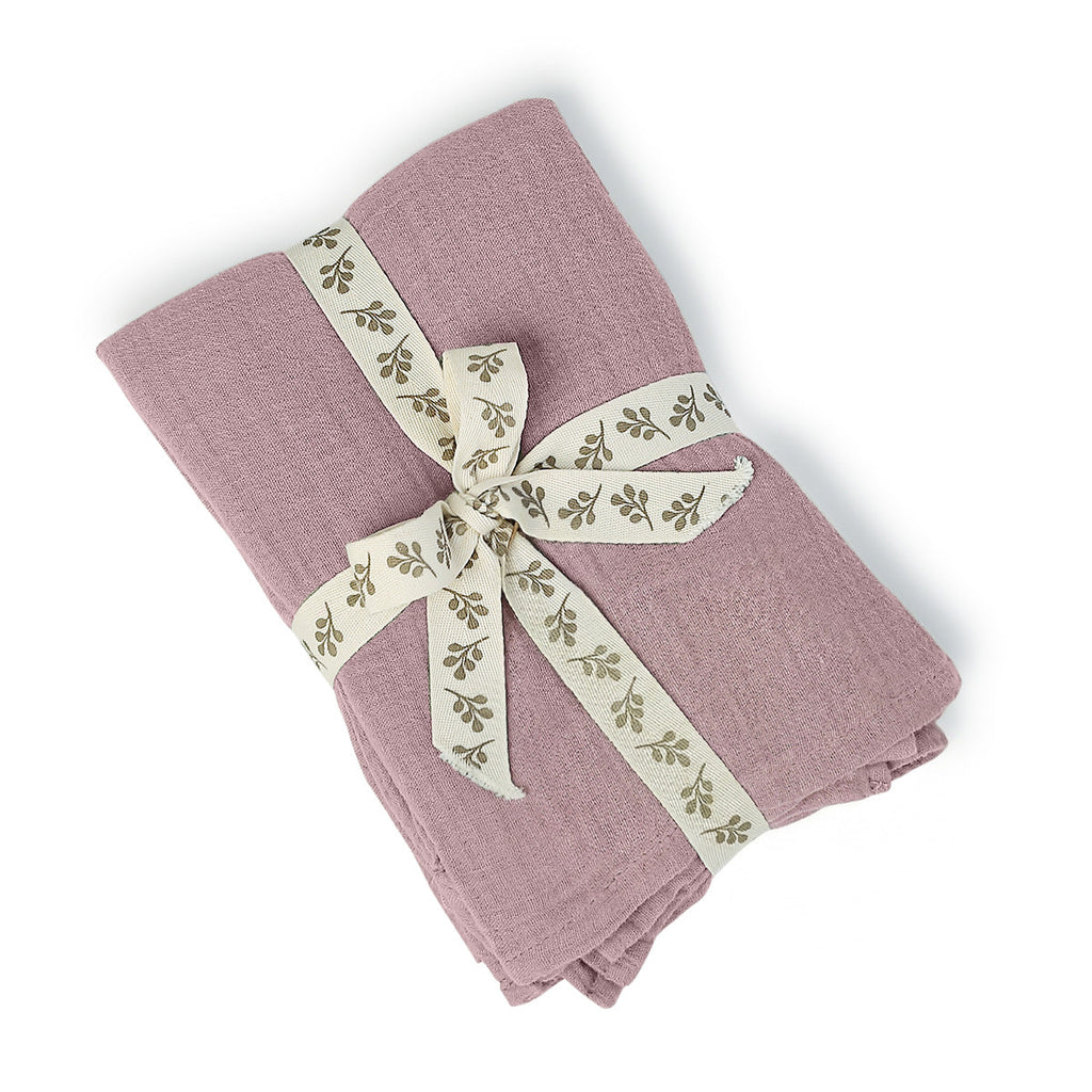 Alma - Taie D'Oreiller (X2) - Gaze De Coton - Bois De Rose