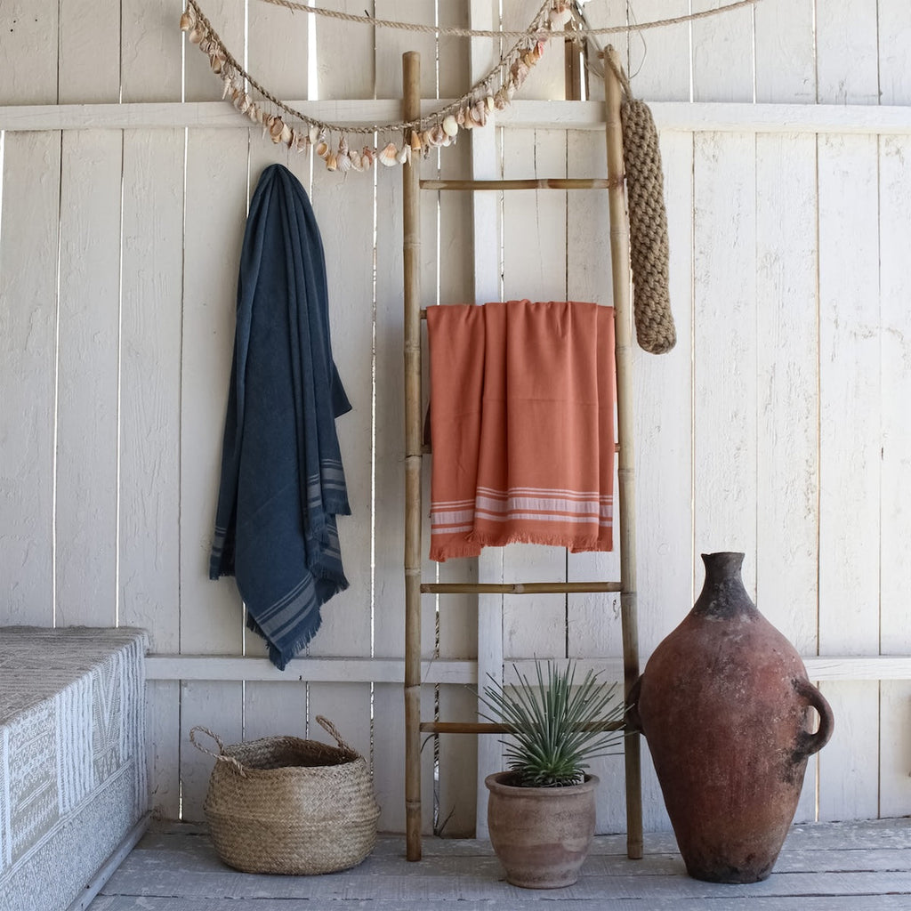 Faro - XXL Terry Fouta - Terracotta/Greige
