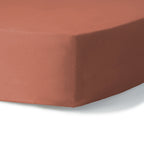 Luna - Sábana Bajera - Algodón Lavado - Terracota