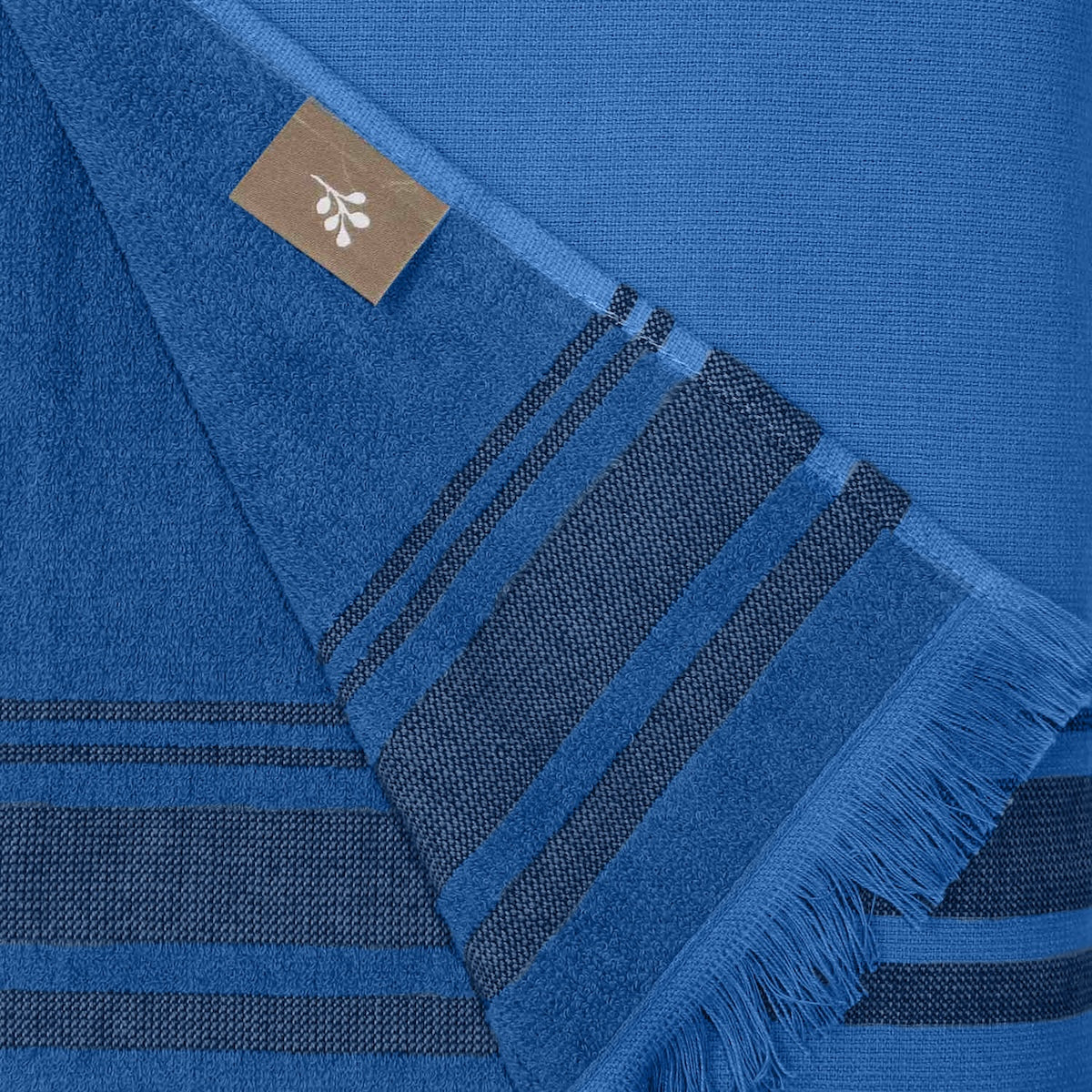 Faro - XXL Terry Fouta - Denim Blue/Black