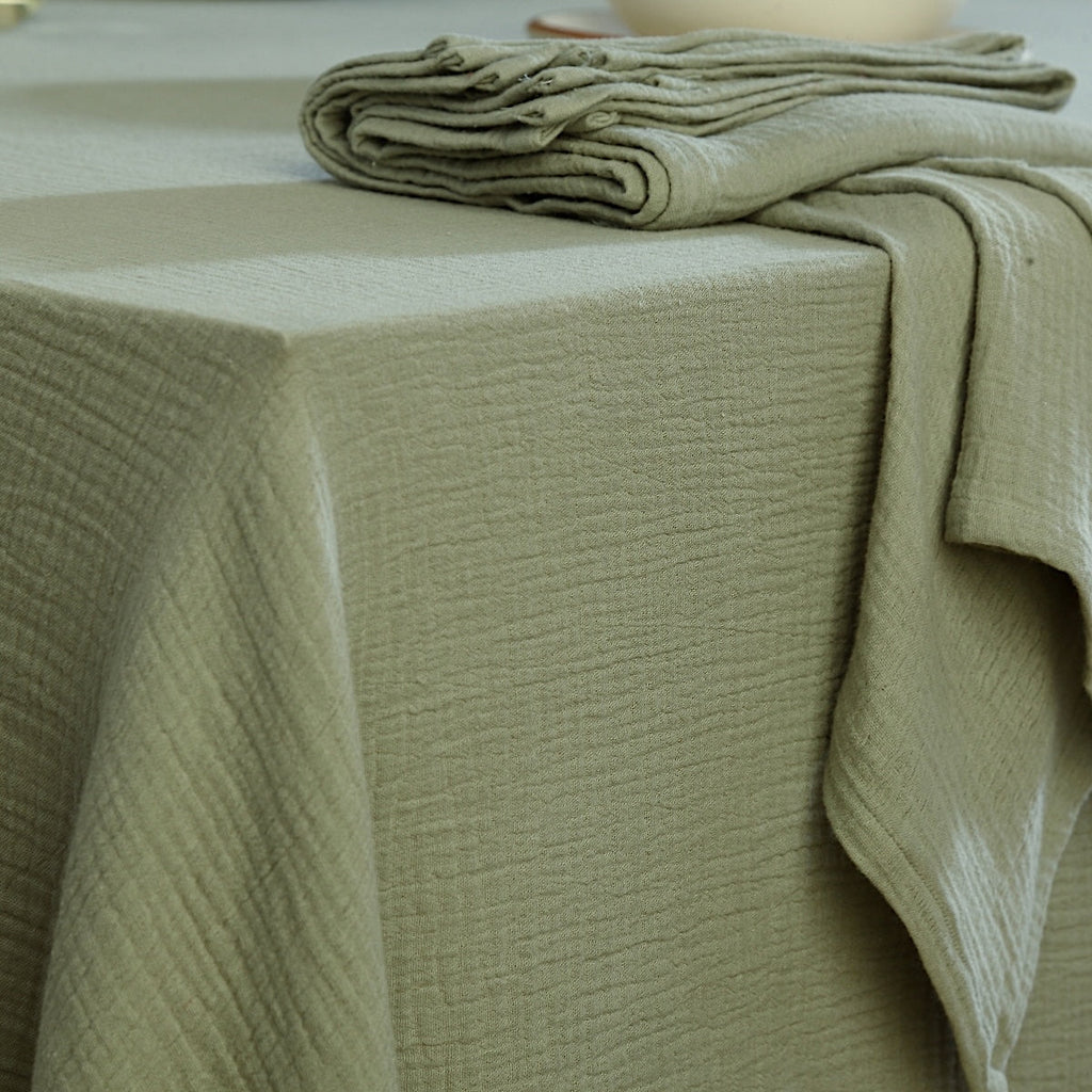 Carla - Nappe - Gaze De Coton - Vert Céladon
