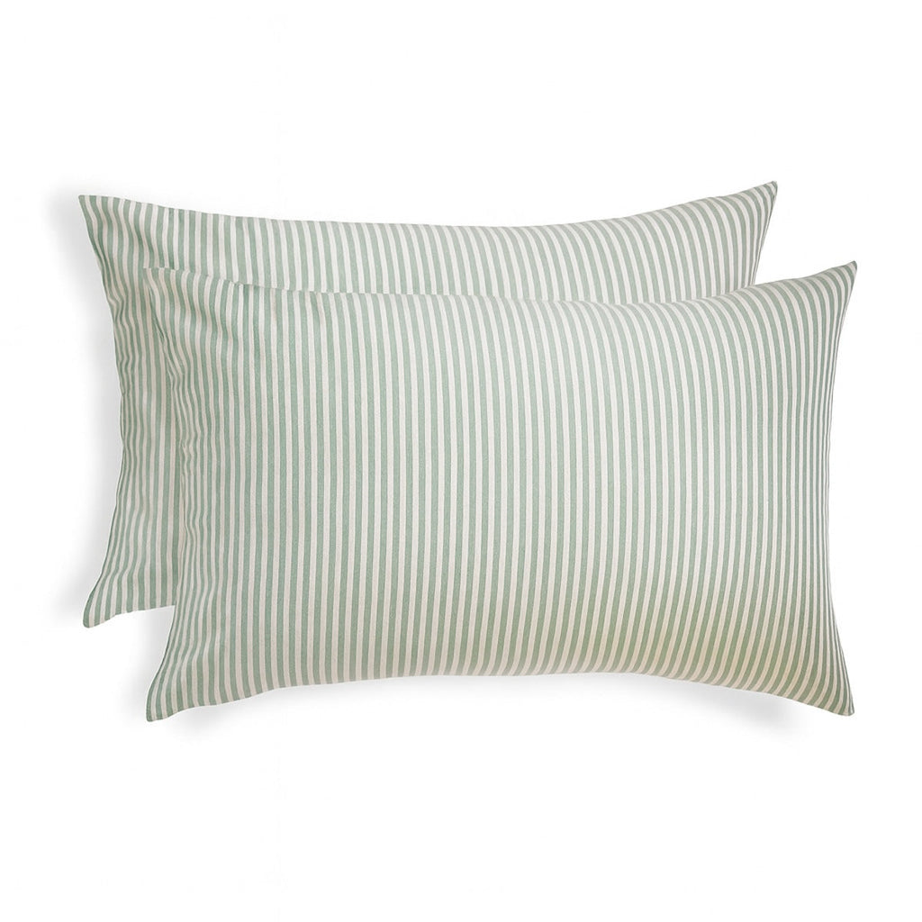 Lunar Mix - Bedding Set - Washed Cotton - White/Celadon Green