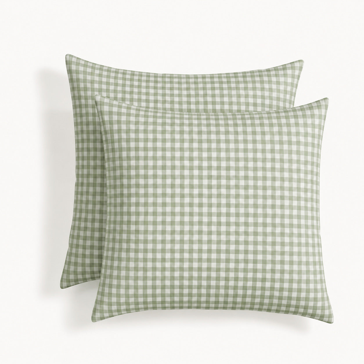 Lunas - Bed Linen Set + Pillowcases - Washed Cotton - Celadon Green