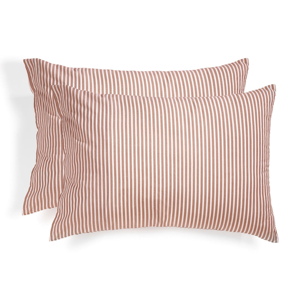 Lunar - Funda De Almohada (X2) - Algodón Lavado - Terracota