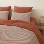 Lunar - Funda De Almohada (X2) - Algodón Lavado - Terracota