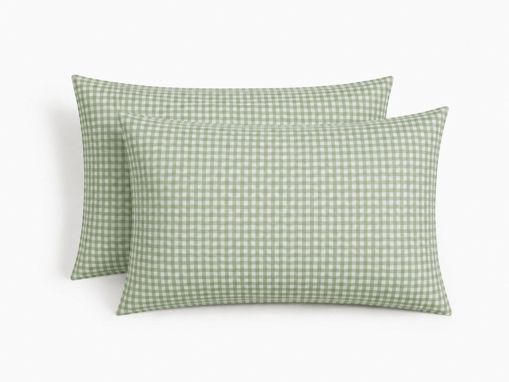 Lunas - Pillowcase (X2) - Washed Cotton - Celadon Green
