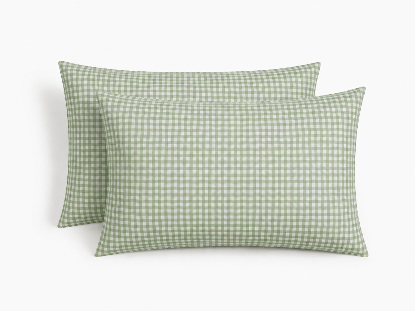 Lunas - Pillowcase (X2) - Washed Cotton - Celadon Green