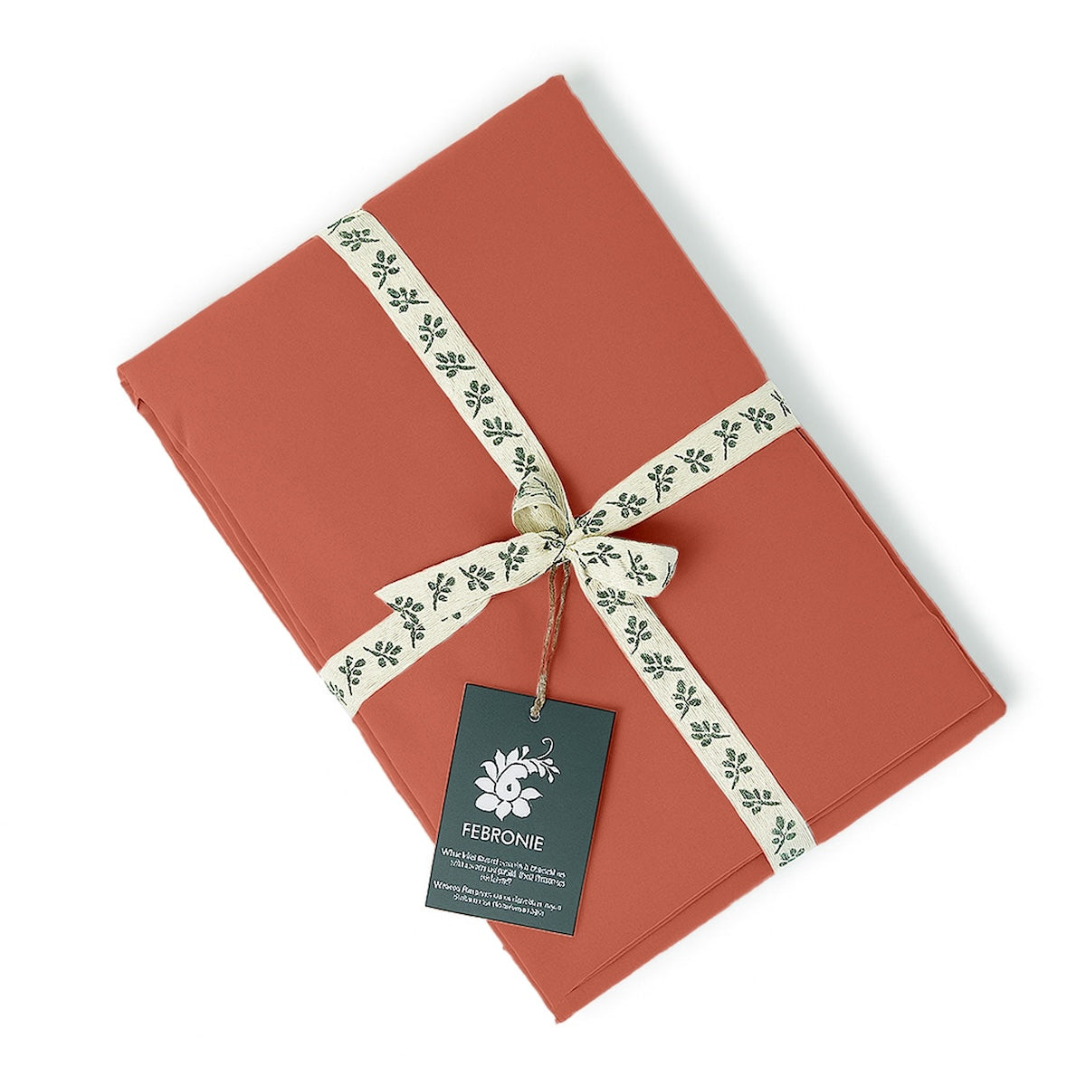 Gaia - Bed Linen Set + Pillowcases - Washed Organic Cotton Satin - Terracotta