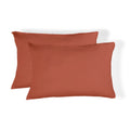 Gaia - Pillowcase (X2) - Washed Organic Cotton Satin - Terracotta