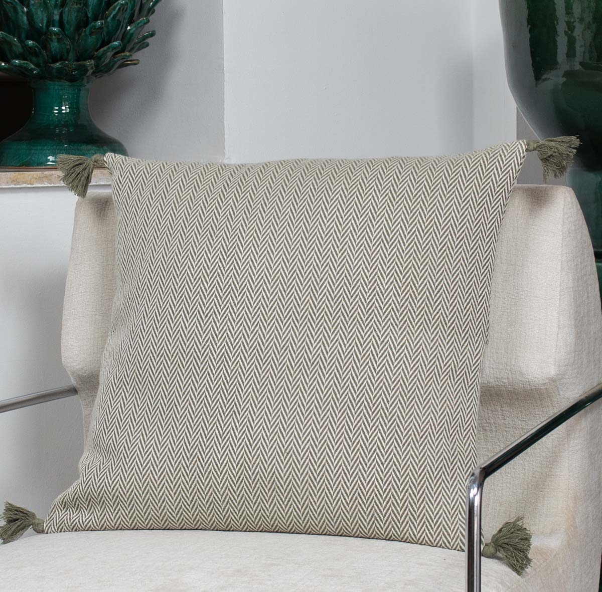 Megeve - Cushion - Cotton - Olive Green