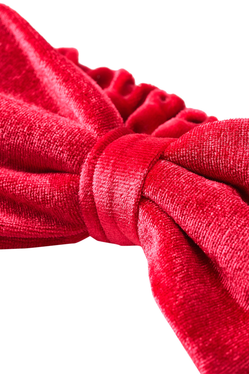 Velvet Headband - Red - Girls