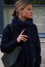 Ellie Navy Scarf
