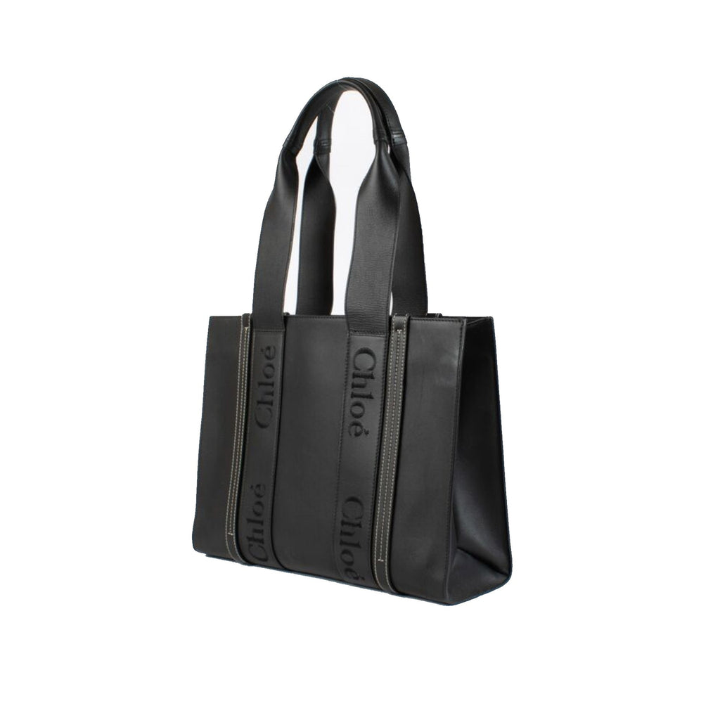 Chloe - Sac Woody Medium Leather Tote - Femme - Black