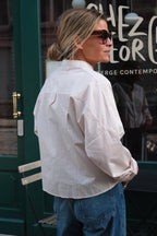 Blusa Astrid Cuello Mao Rayas Beige
