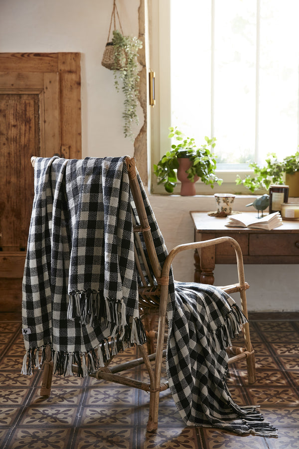 Gabriel - Plaid À Franges - Recyclé - Imprimé