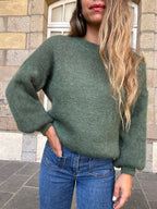 Gaia khaki mohair and wool knit