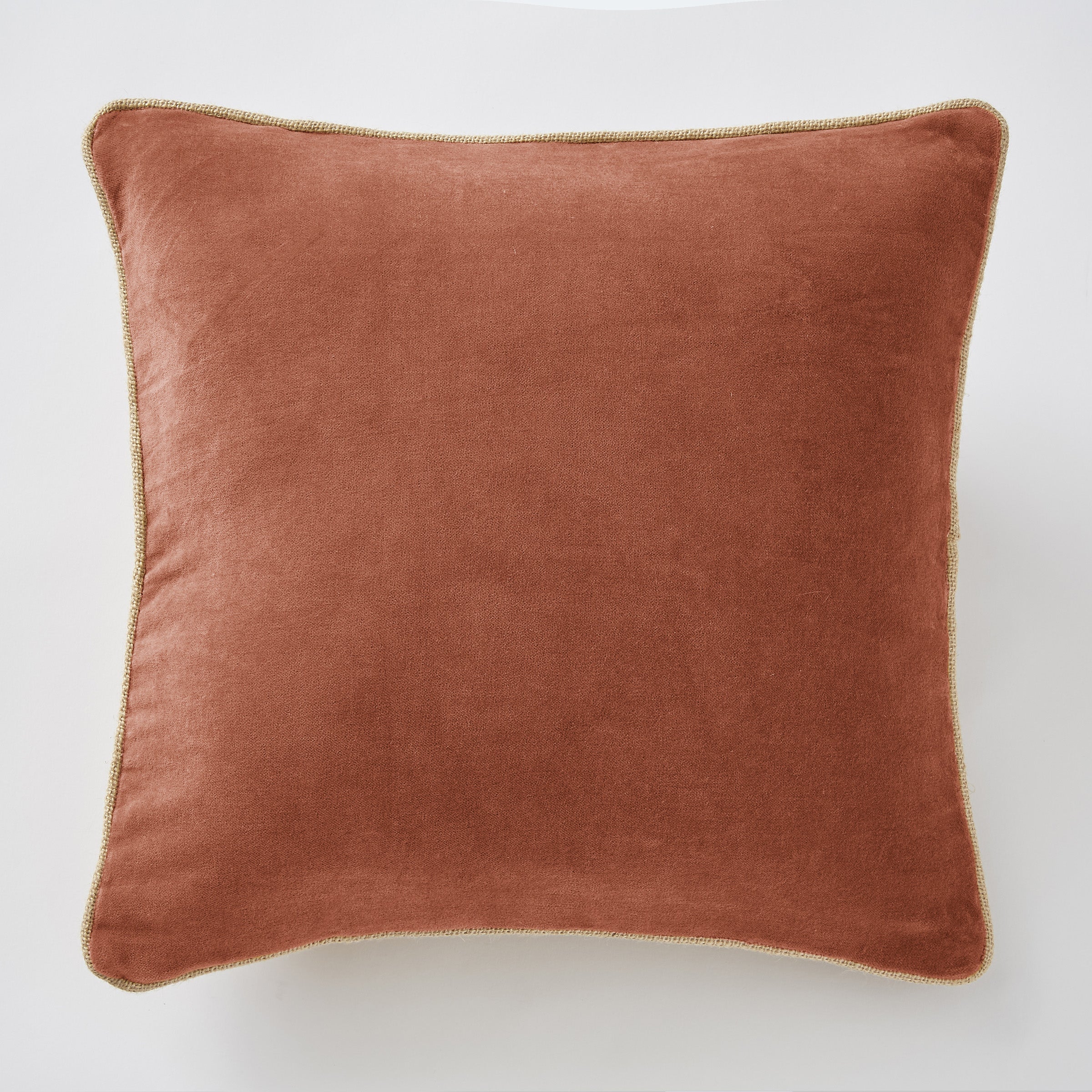 Cesar - Coussin Déhoussable - Velours De Coton - Terracotta