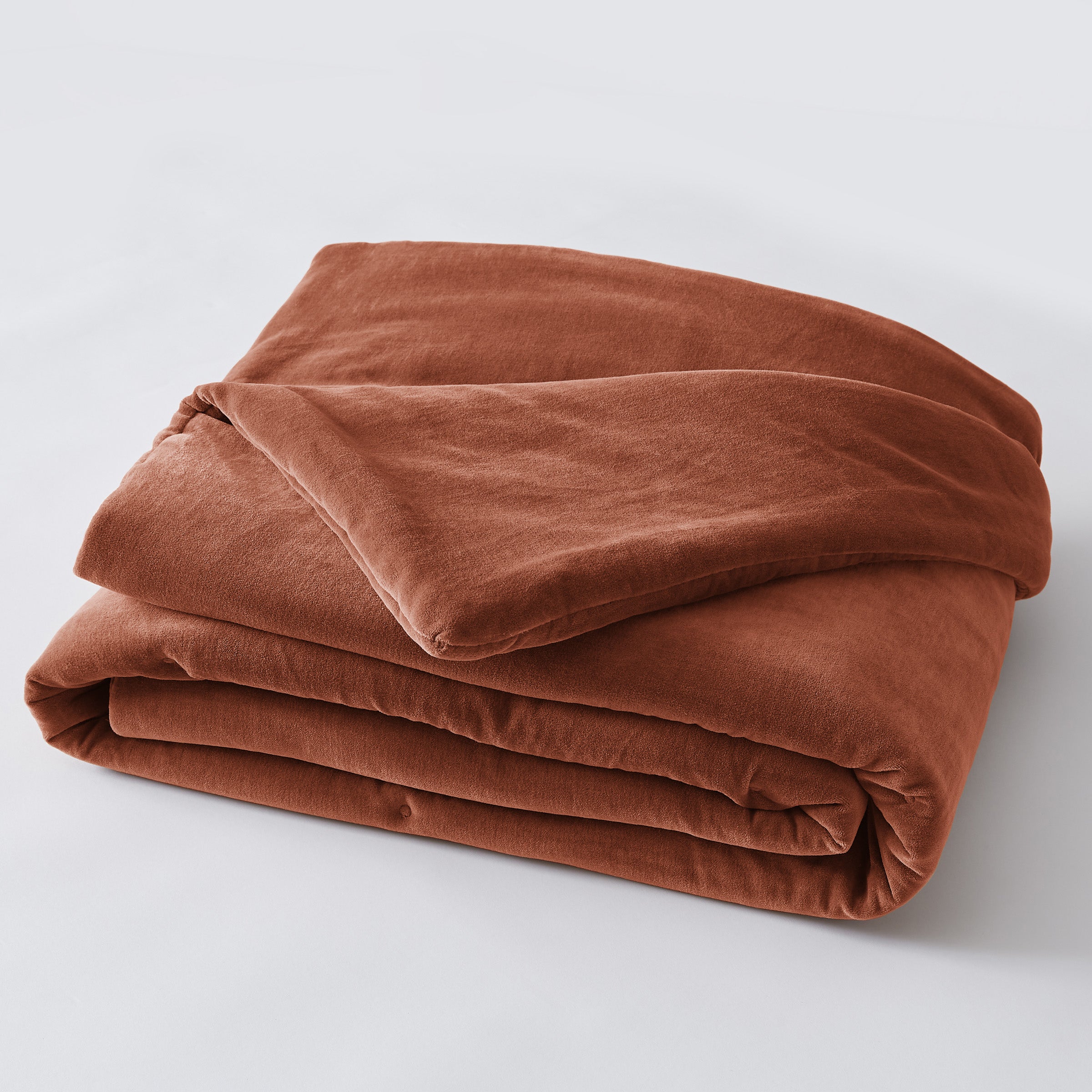 Extremo de cama - Terciopelo de algodón - César - Terracota