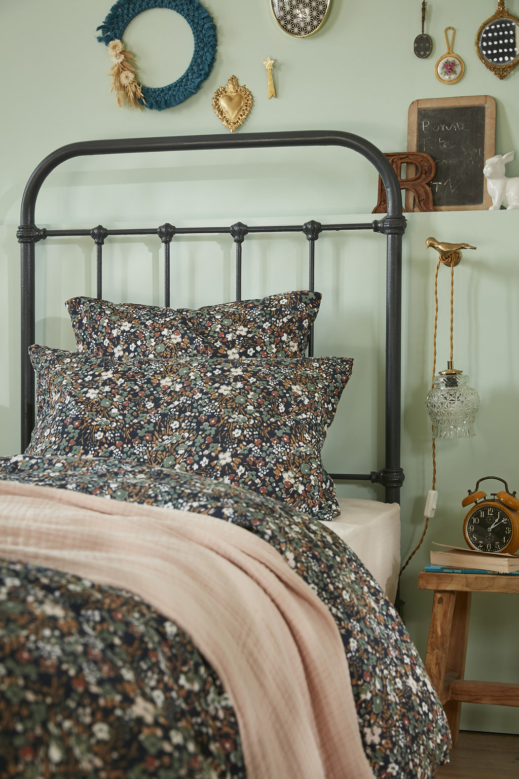 Duvet Cover - Cotton Gauze - Nasturtium - Midnight