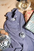 Blusa Garance Vichy Marino