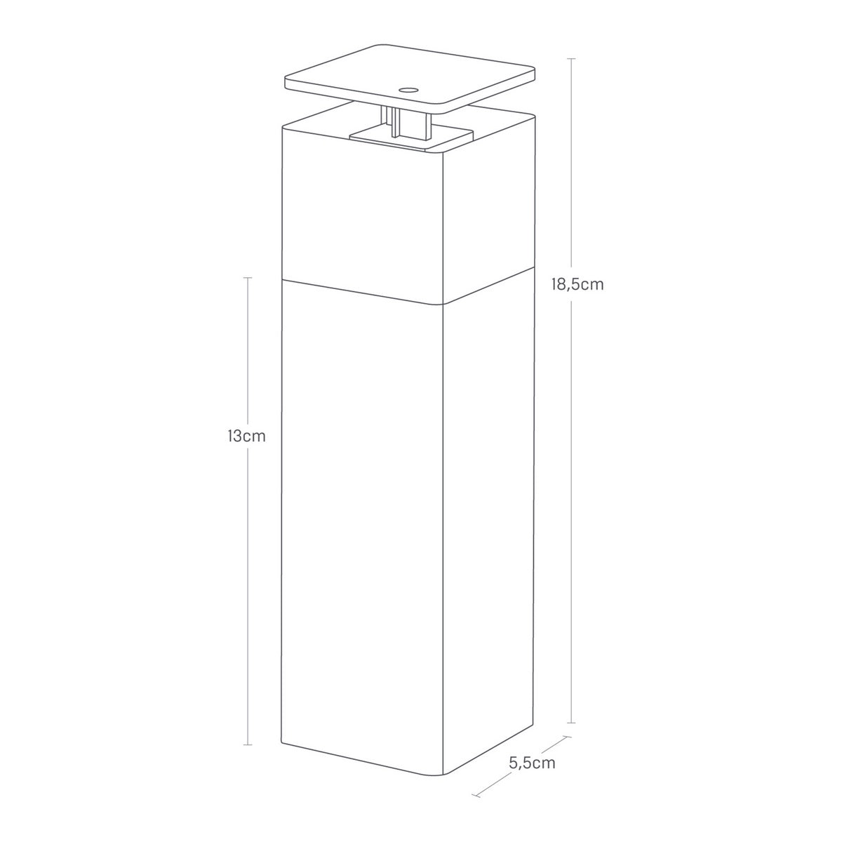 Soap Dispenser with Pump - Tower - Black