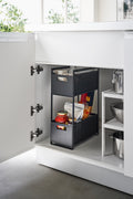 2-Tier Storage Baskets - Tower - Black