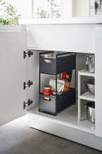 2-Tier Storage Baskets - Tower - Black