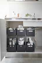 2-Tier Storage Baskets - Tower - Black