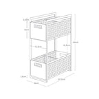 2-Tier Storage Baskets - Tower - Black