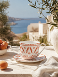 Exotic Vibes - Mug Petit-Déjeuner Avec Soucoupe - Porcelaine - Multicolore