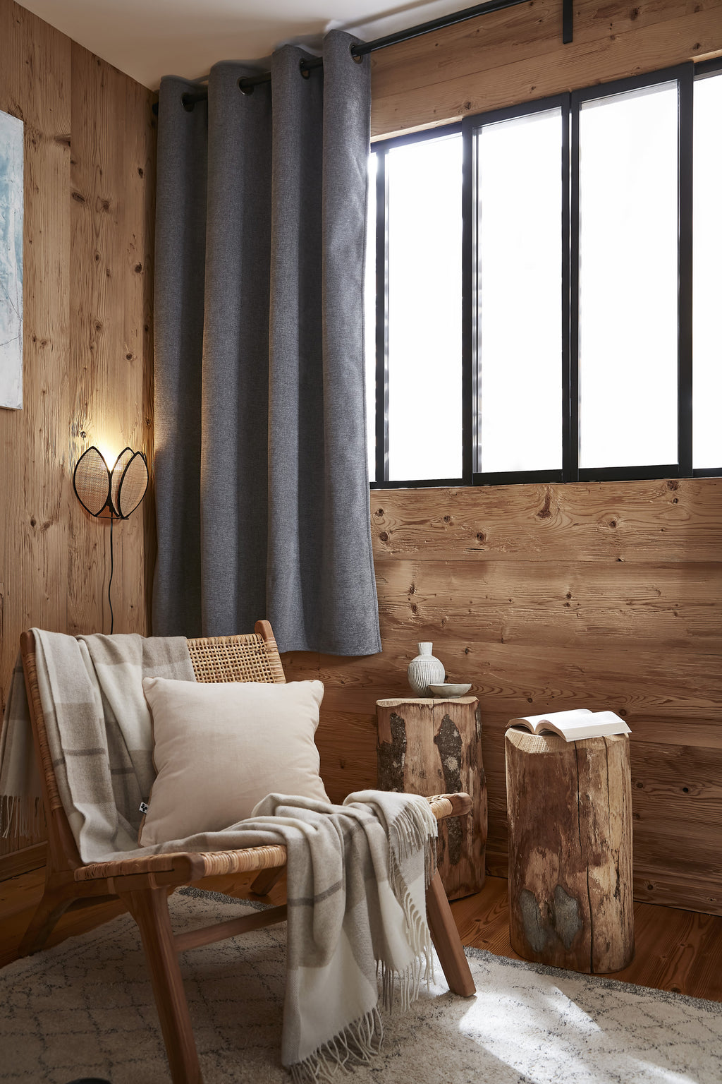 Blackout Curtain + Fleece - Polyester - Bjorn - Titanium