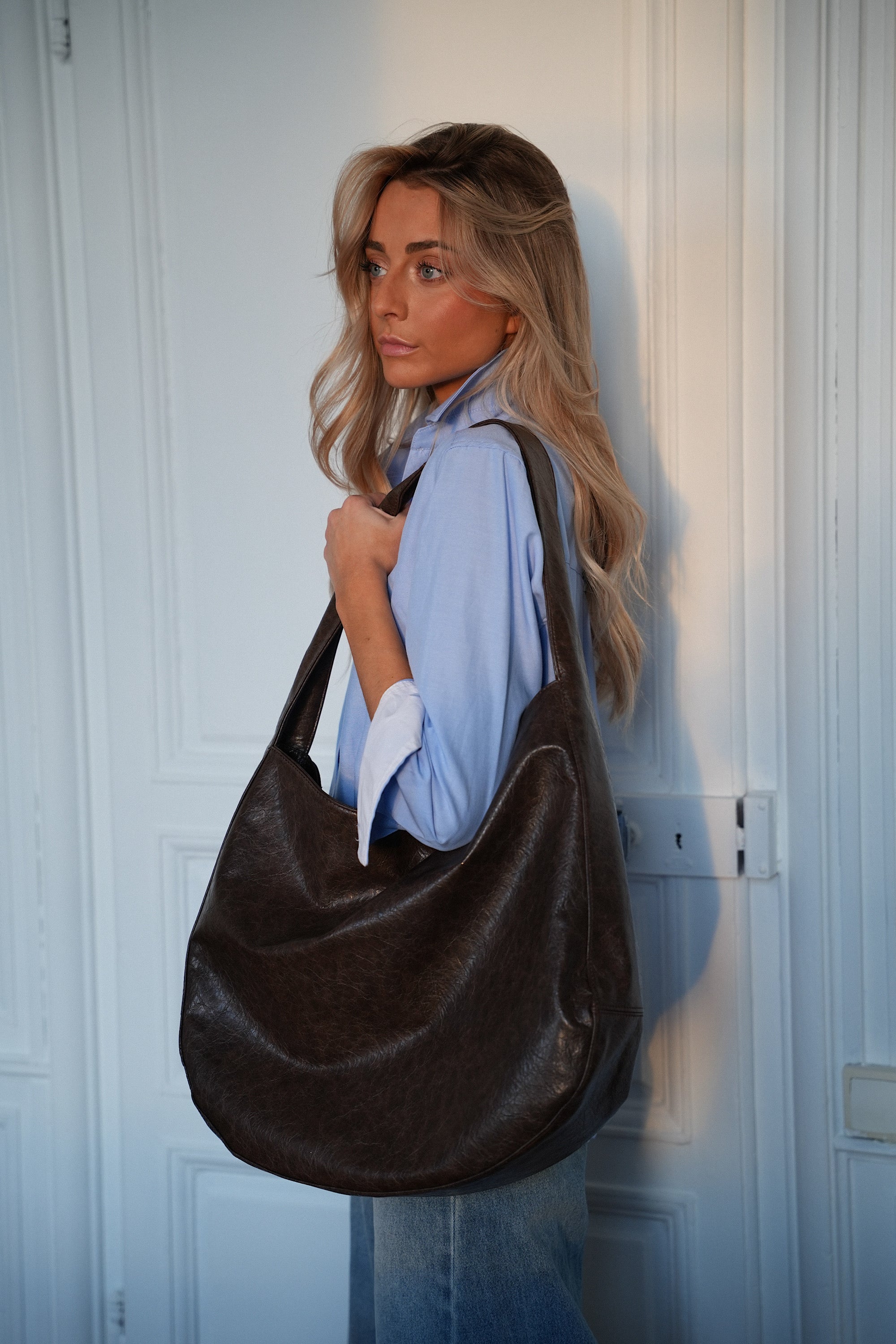 Sac En Similicuir Jelly - Chocolat