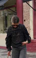 Blouse Salomé Transparent Noir