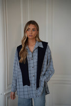 Ensemble Chemise/Pull Brittany - Bleu