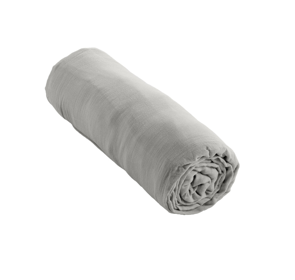 Gaia - Drap Housse - Double Gaze De Coton - Nuage