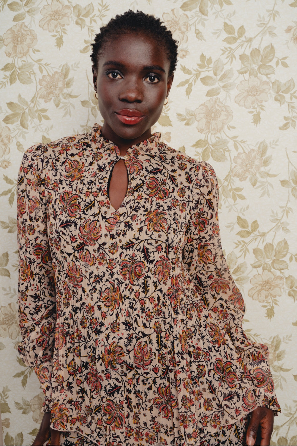 The Gwen Cashmere Pleated Blouse