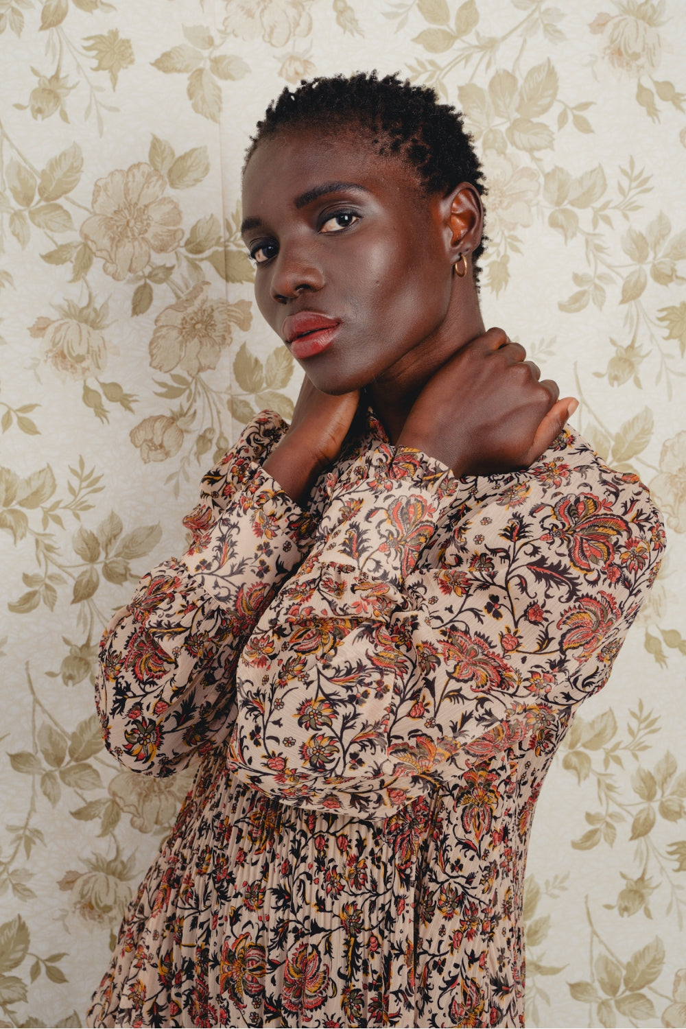 The Gwen Cashmere Pleated Blouse
