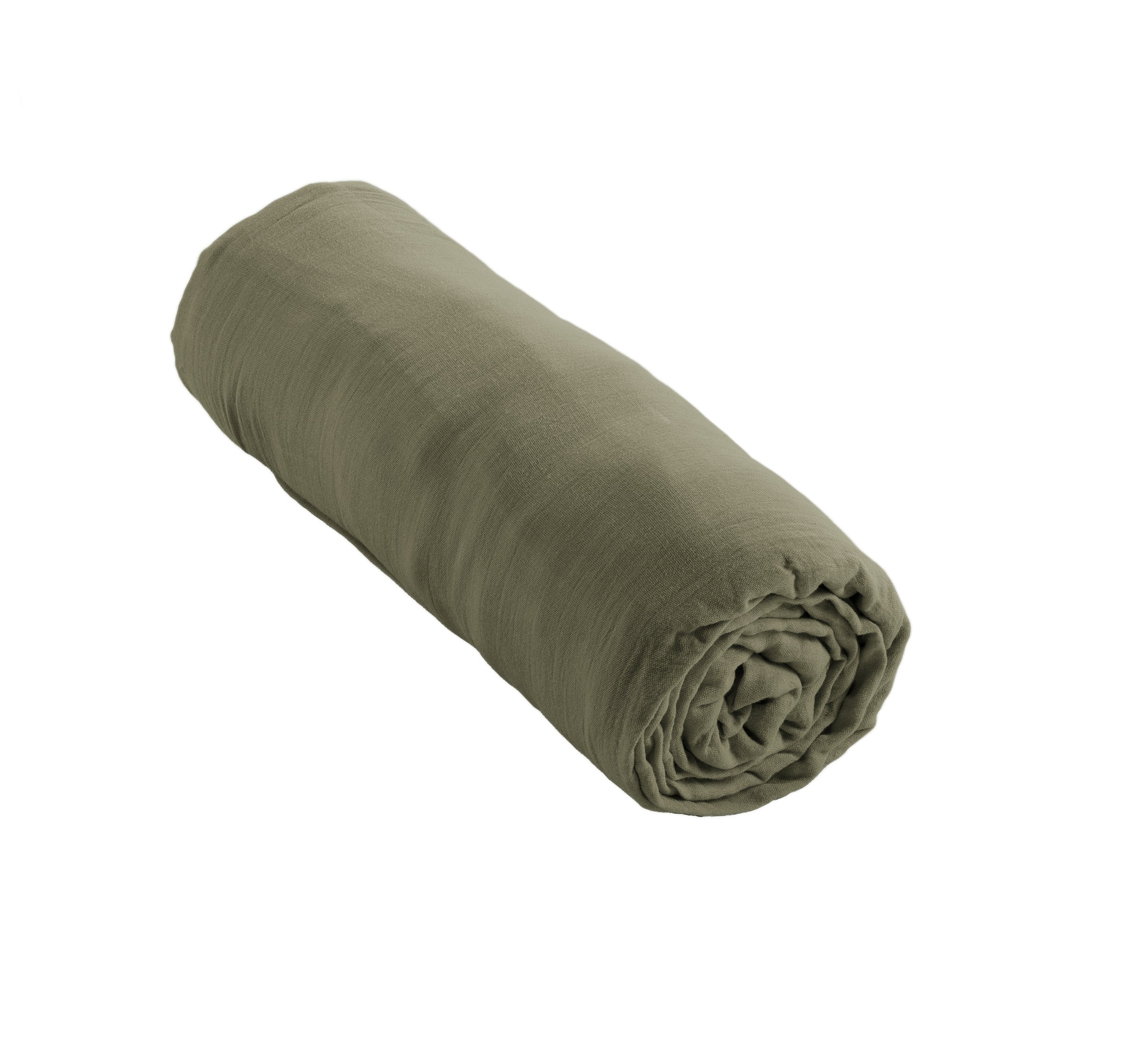 Gaia - Drap Housse - Double Gaze De Coton - Romarin