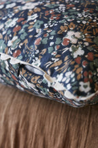 Removable Cover Printed Cotton Gauze Cushion - Capucine - Midnight