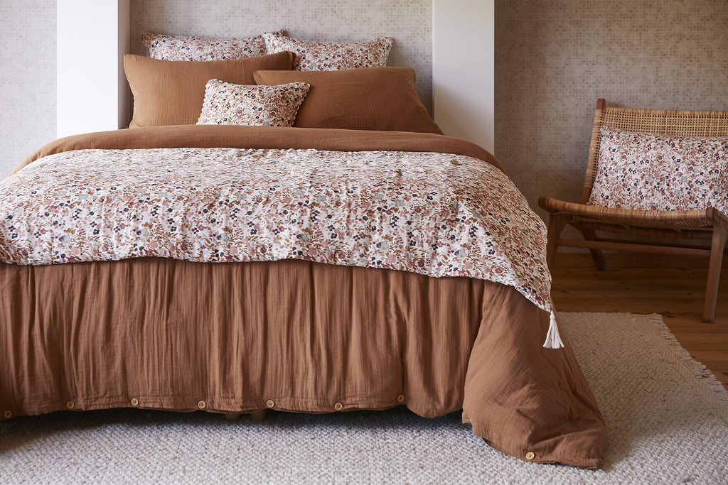 Capucine - Pie De Cama - Gasa De Algodón - Pampa