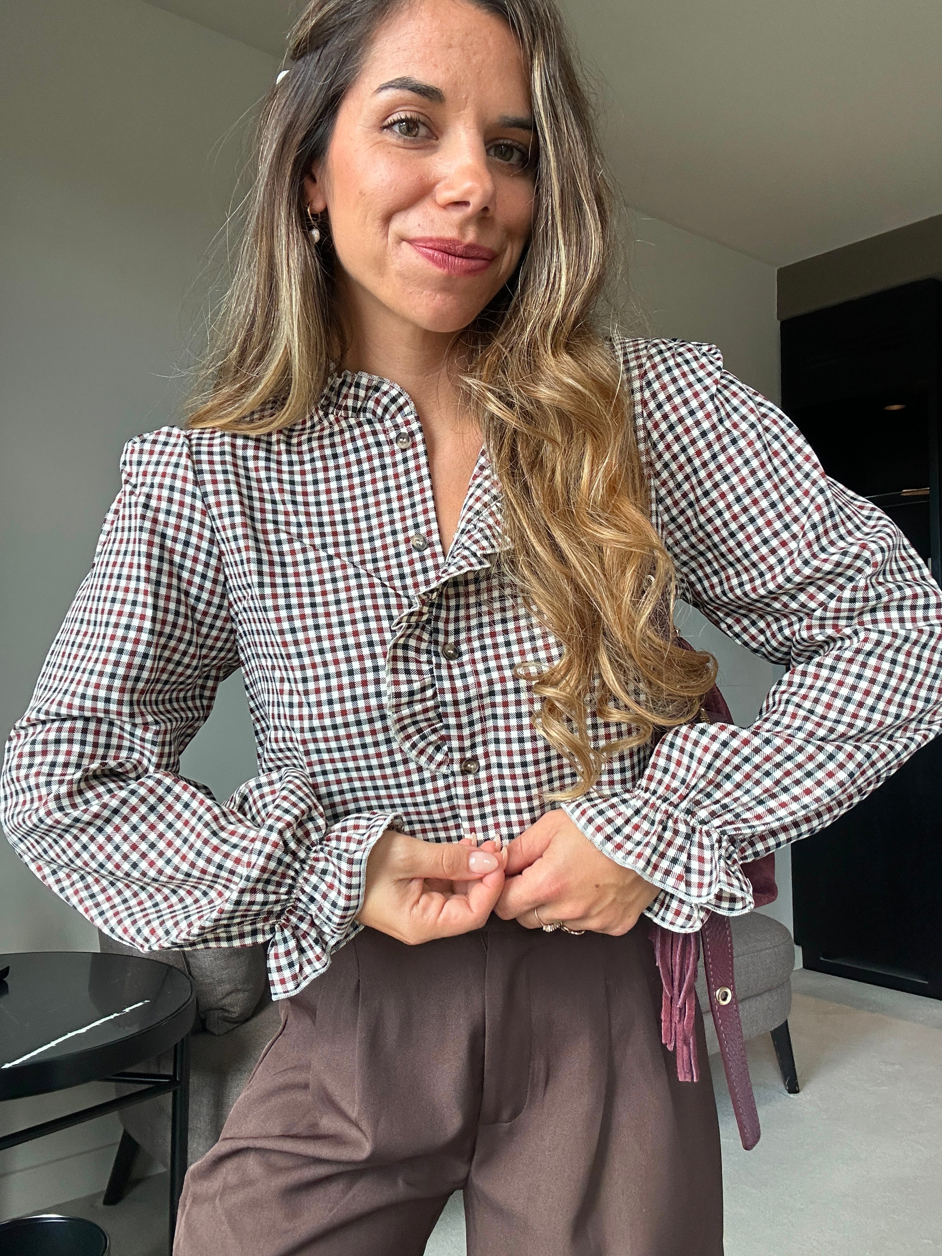 Jeanne Checked Blouse