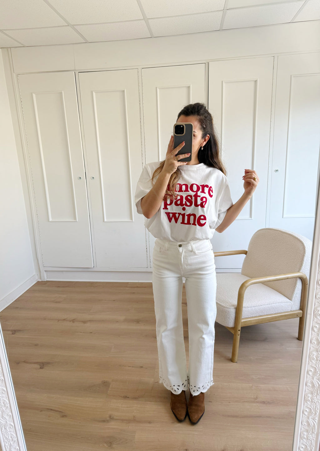 T-Shirt Amor, Pasta, Wine