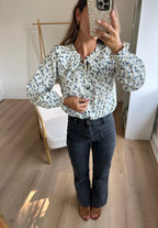 Blouse À Col Large Fleurie Maria