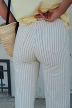 Martin ecru striped jeans