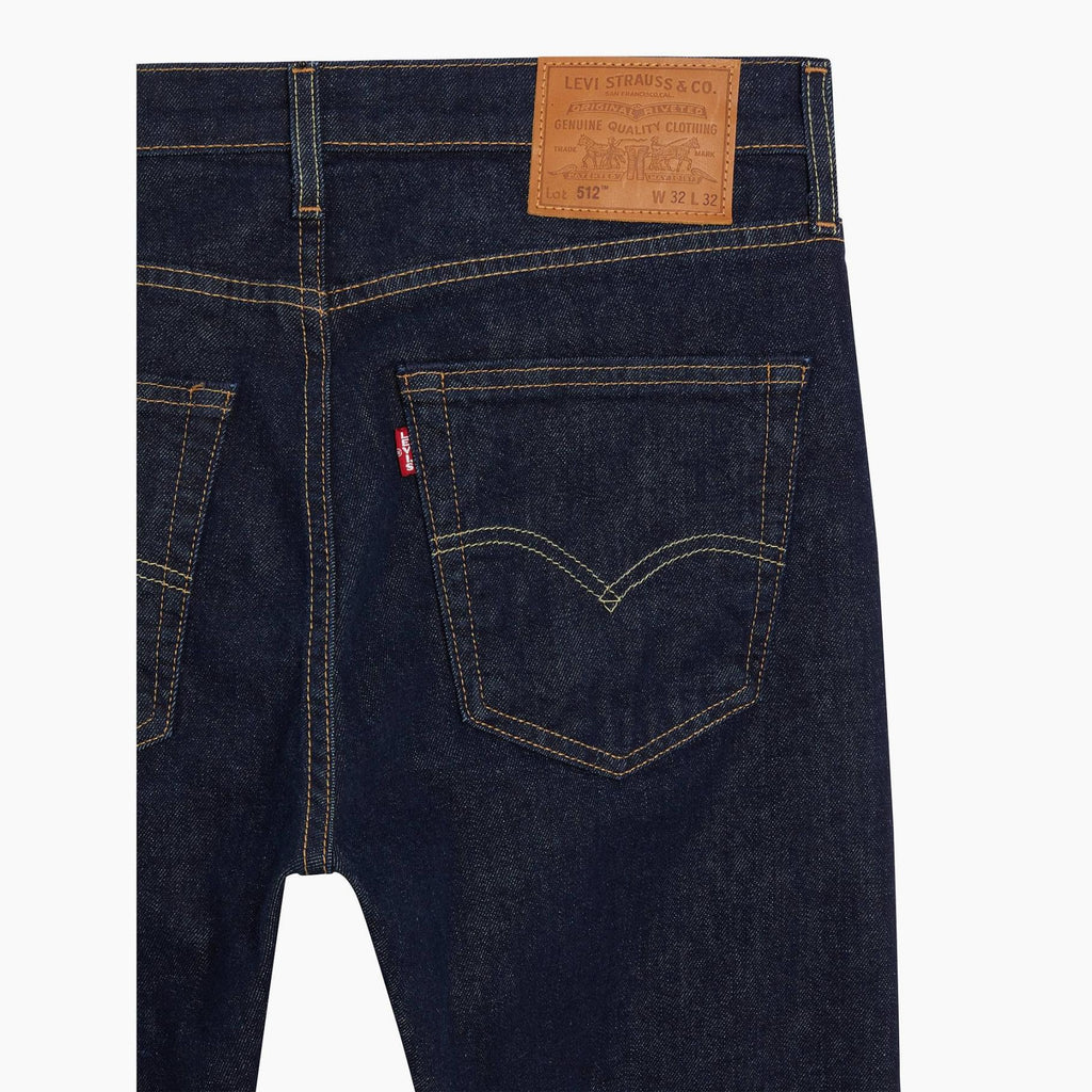 Jean Slim Tapered Taille Mi-Haute Levi's 512 Bleu Foncé