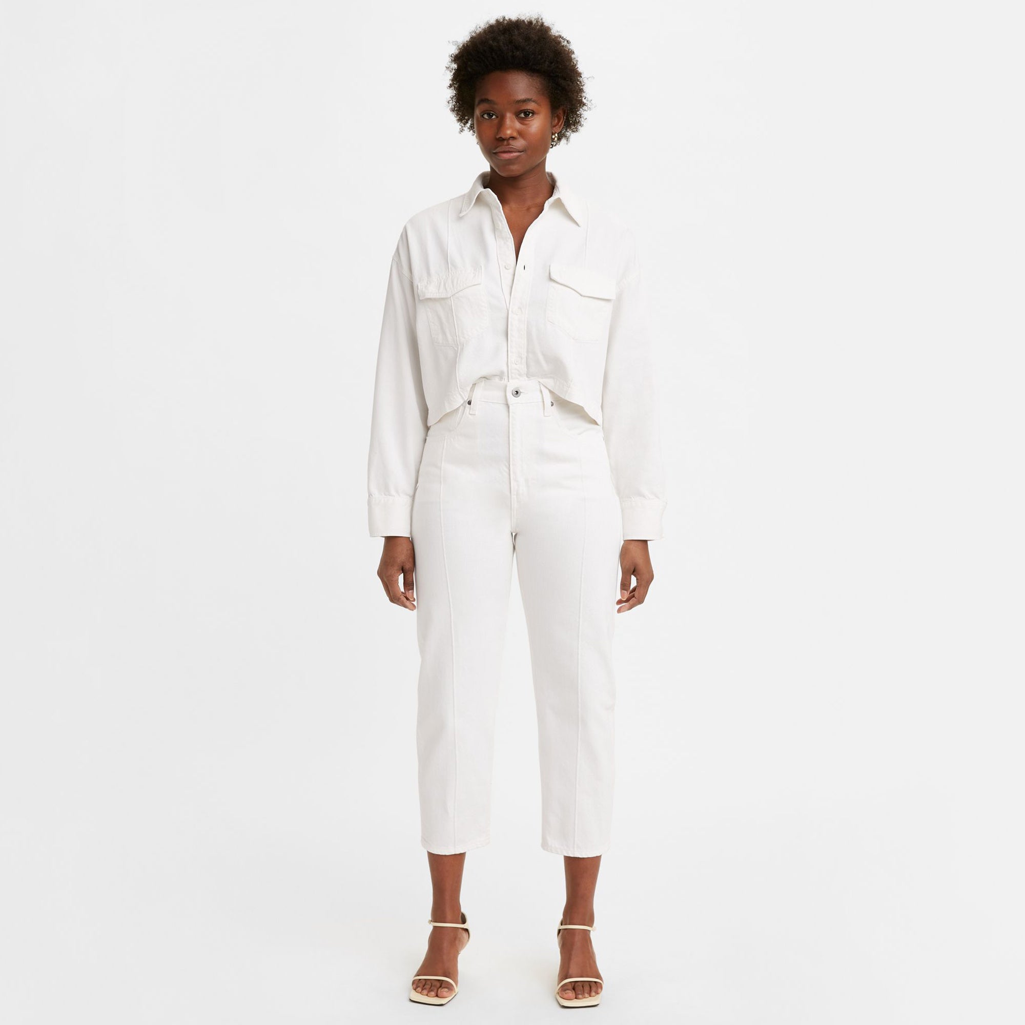Jean Relaxed Taille Haute Levi's Blanc